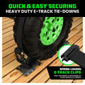 Rhino USA Heavy-Duty Wheel Chock Tie Down Kit - Black