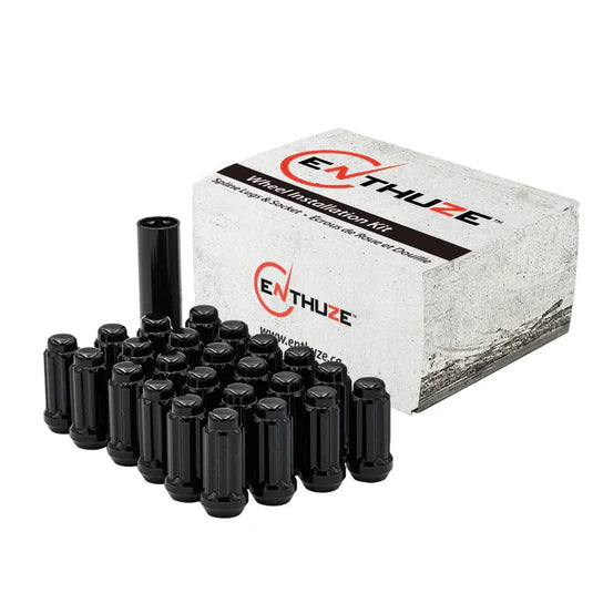 LUGNUT CLOSED END BLACK SPLINE LONG 14 X 2.0 2.00 IN 8 LUG (32PCS) (Includes