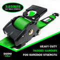 Rhino USA Retractable Ratchet Straps (2Pk 2Inx10Ft) (Green)