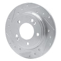 DFC 17-25 Hyundai Elantra Rear Left Drilled & Slotted Silver Brake Rotor