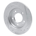 DFC 17-25 Hyundai Elantra Rear Left Drilled & Slotted Silver Brake Rotor
