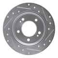 DFC 17-25 Hyundai Elantra Rear Left Drilled & Slotted Silver Brake Rotor
