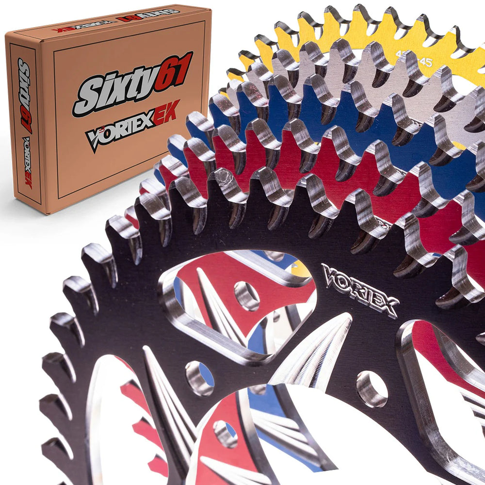 Vortex Racing Aluminum Rear Sprocket 525 46 Tooth- Black