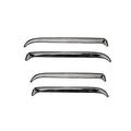 AVS 07-18 Jeep Wrangler Ventshade Front & Rear Window Deflectors 4pc - Stainless