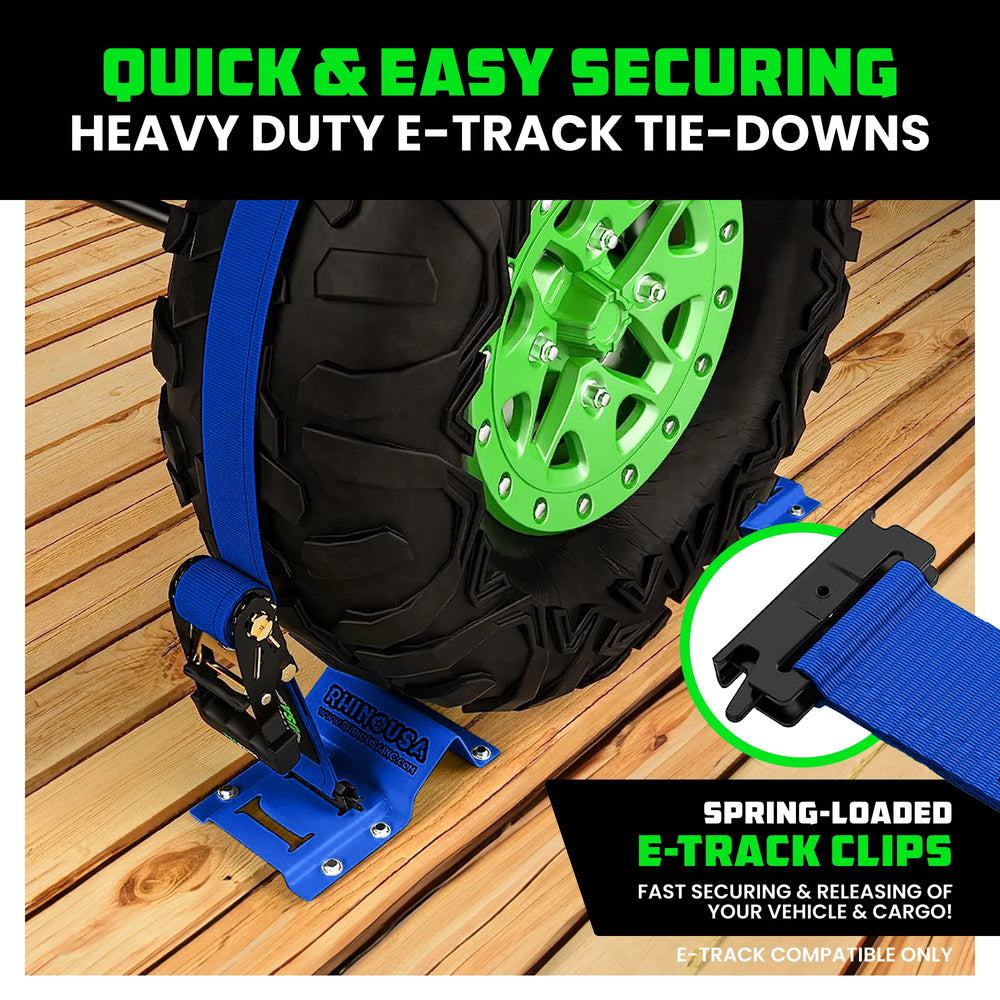 Rhino USA Heavy-Duty Wheel Chock - Blue