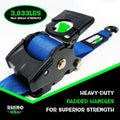 Rhino USA Retractable Ratchet Straps (2Pk 2Inx10Ft) Blue