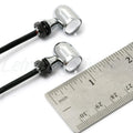 Letric Lighting Mini LED w/ Single-Function Red Running light (Pair) - Black Anodized
