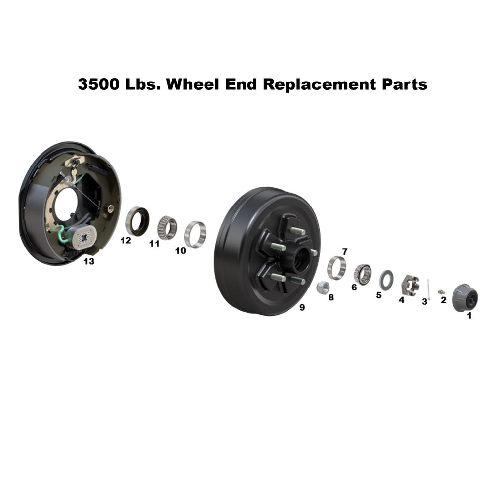 HUBDRUM ASSEMBLY; 6 ON 5.5IN BC FOR 3500# AXLES RAW