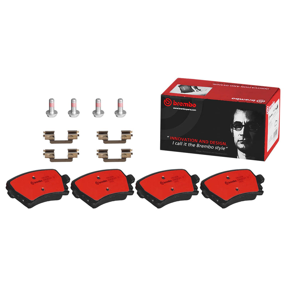 Brembo 08-09 Audi TT Quattro/09-15 TTS Quattro/15-20 GTI Rear Premium NAO Ceramic OE Equivalent Pad