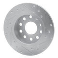 DFC 10-19 Audi A3 Rear Left Drilled & Slotted Silver Brake Rotor