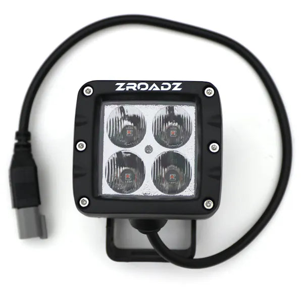3 INCH AMBER ZROADZ LED FLOOD BEAM POD LIGHT BLACK