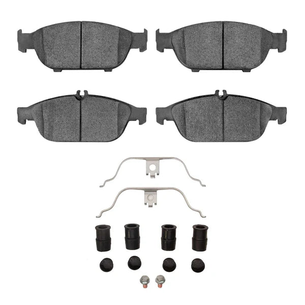 R1 12-14 Mercedes-Benz E550 Front Semi Met Brake Pads and Hardware Kit