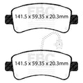 EBC 14-16 Ram Trucks Promaster 3.6 Ultimax2 Rear Brake Pads