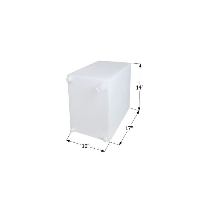 FRESH WATER TANK WT2464 17X14X10 10 GAL W/3/8IN FITTINGS