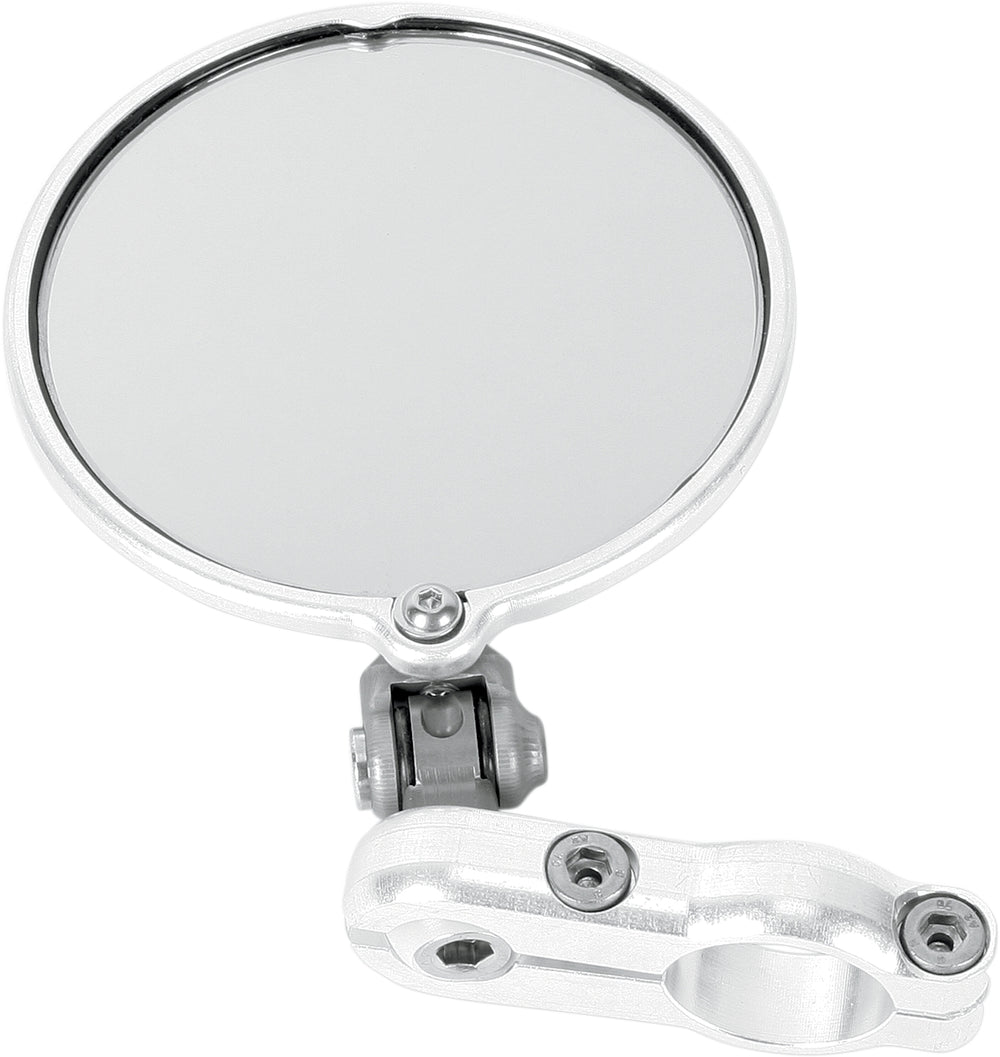 CRG Hindsight Folding 3 in. Round Bar-End Mirror Right - Silver