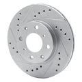 DFC 86-91 Acura INTEGRA Front Left Drilled & Slotted Silver Brake Rotor