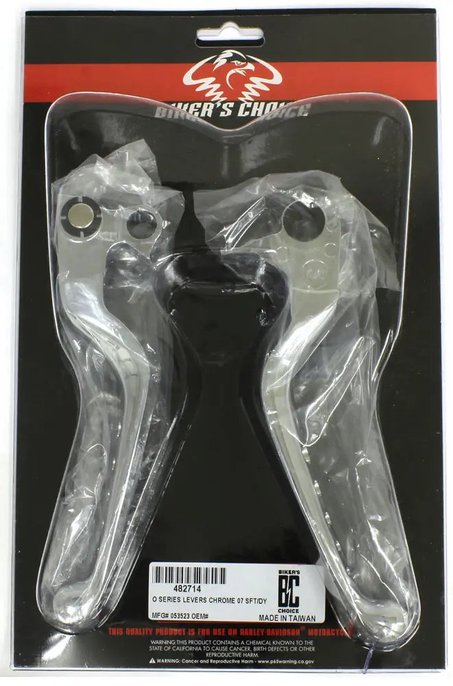 Bikers Choice 96-16 Big Twin W/ Cable Clutch 96-03 XL O-Series 5 Holed Lever Set Chrome