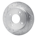 DFC 89-98 Nissan 240SX Rear Left Drilled & Slotted Silver Brake Rotor