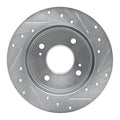 DFC 89-98 Nissan 240SX Rear Left Drilled & Slotted Silver Brake Rotor