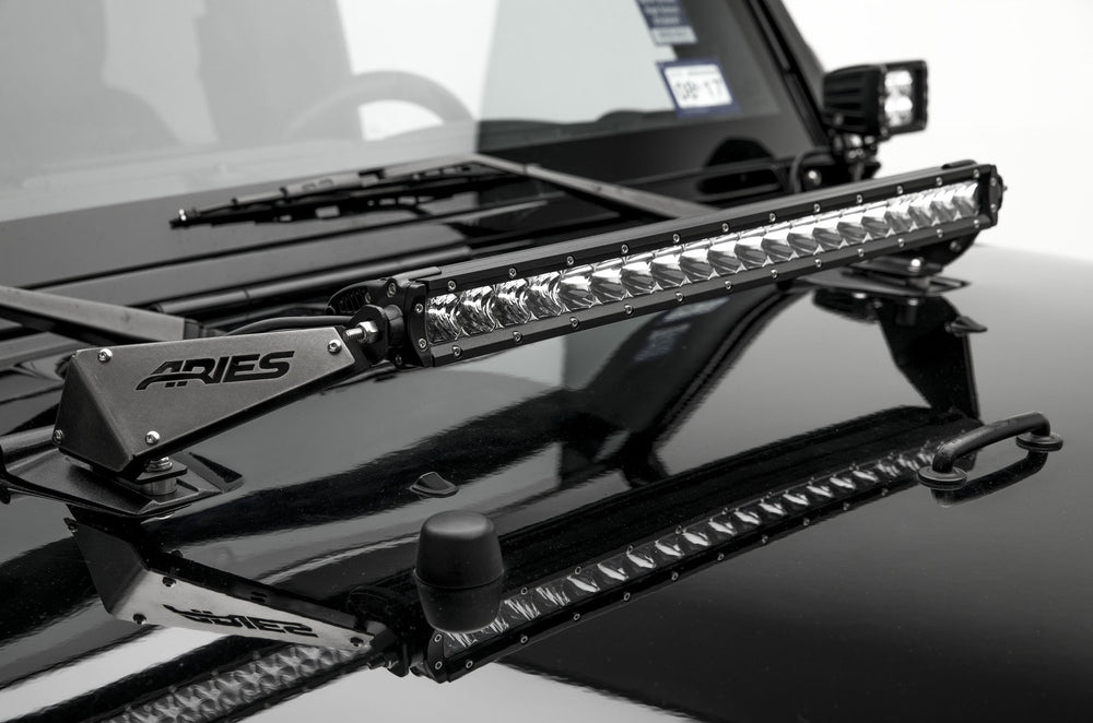 JEEP HOOD LIGHT MOUNTING BRACKETS