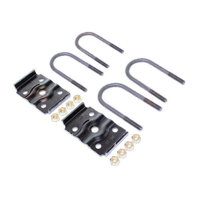 UBOLTS TIE PLATES & NUTS FOR ONE 2.38IN DIAMETER AXLE