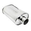 DC Sports Universal Oval Muffler 2.5 Inlet 3 Outlet