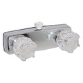 SHOWER VALVE W/ DSPUD 4IN 2 KNOB BRASS CHROME