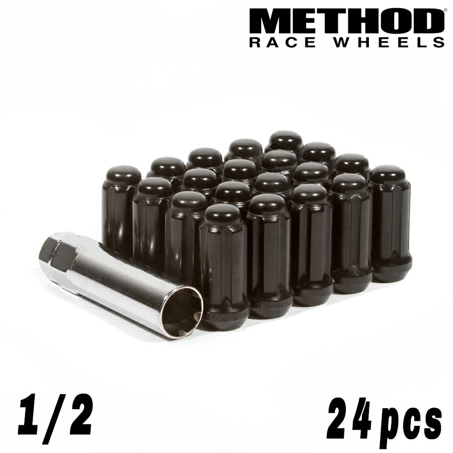 Method Lug Nut Kit - Spline - 1/2in - 6 Lug Kit - Black