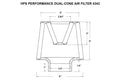 Universal Dual-Cone Air Filter (Oiled)