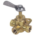 3/8 FNPT BRASS THREEWAY VALVE