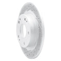 R1 16-25 Honda Civic Sedan Rear Left Drilled & Slotted Geoperformance Rotor