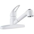 NONMETALLIC PULLOUT RV KITCHEN FAUCET WHITE