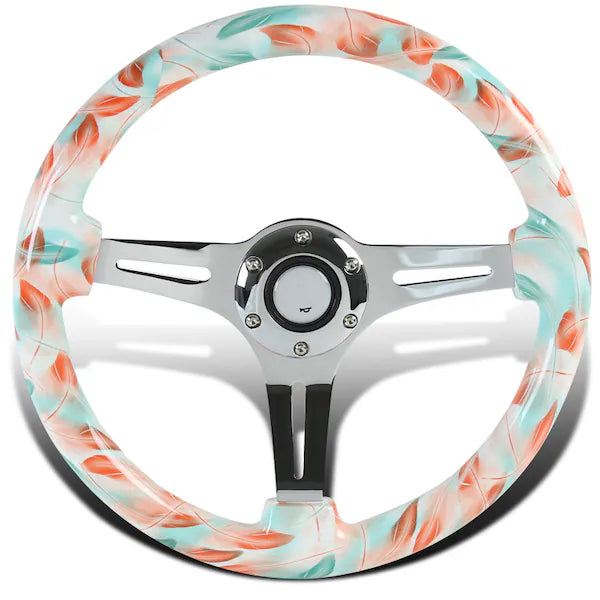350MM WATER TSF WOODEN STEERING WHE