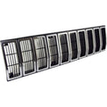 Black & Chrome Grille for Select 1984-1997 Jeep XJ Cherokee, MJ Comanche Crown Automotive