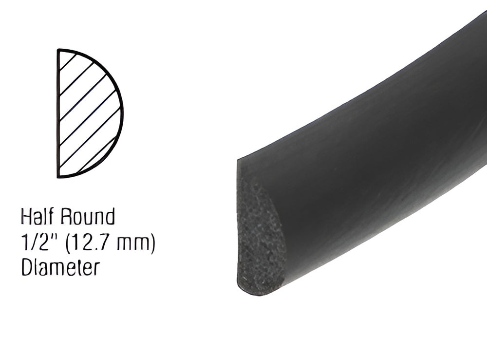 1/2INX50FT 1/2RD. SPONGE RUBBER