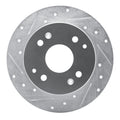 R1 Concepts Brake Rotor Drilled and Slotted Silver Fits Acura CL