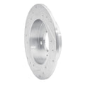 DFC 89-98 Nissan 240SX Rear Right Drilled & Slotted Silver Brake Rotor