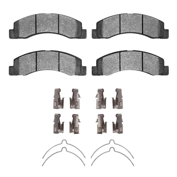 R1 99-05 Ford F-250 2WD (Super Duty) Front Semi Met Pads & Hardware Kit