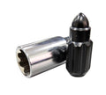 NRG 500 Series M12 X 1.25 Bullet Shape Steel Lug Nut Set - 21 Pc w/Lock Key - Black