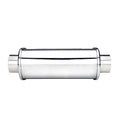 DC Sports Universal Oval Muffler 2.5 Inlet 2.5 Outlet