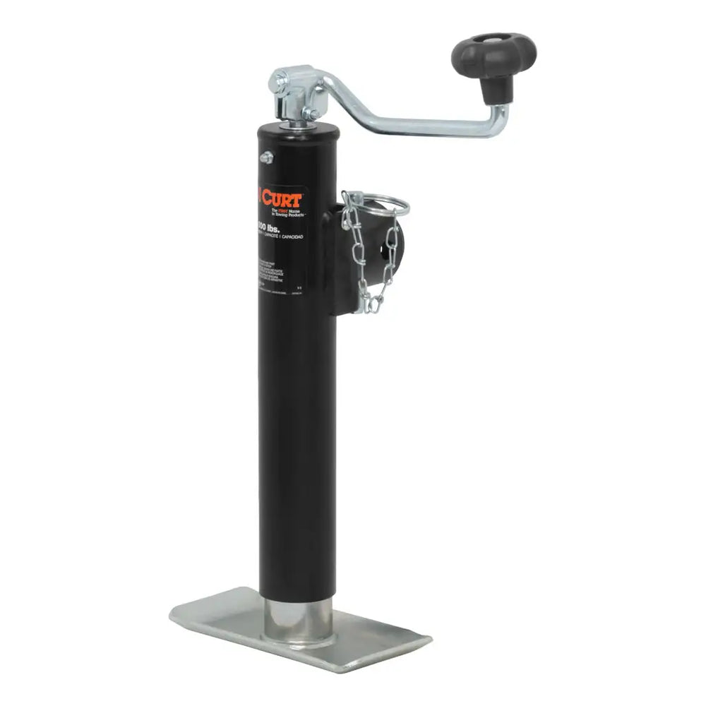 WELDON PIPE MOUNT SWIVEL JACK 2000# CAP. 10IN LIFT TOP WIND BLACK