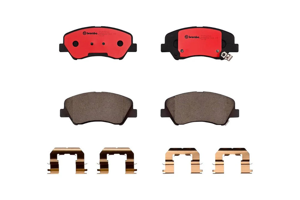 Brembo 12-20 Hyundai Accent/12-19 Kia Rio Front Premium NAO Ceramic OE Equivalent Pad