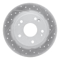 R1 16-25 Honda Civic Hatchback Rear Right Drilled & Slotted Geoperformance Rotor