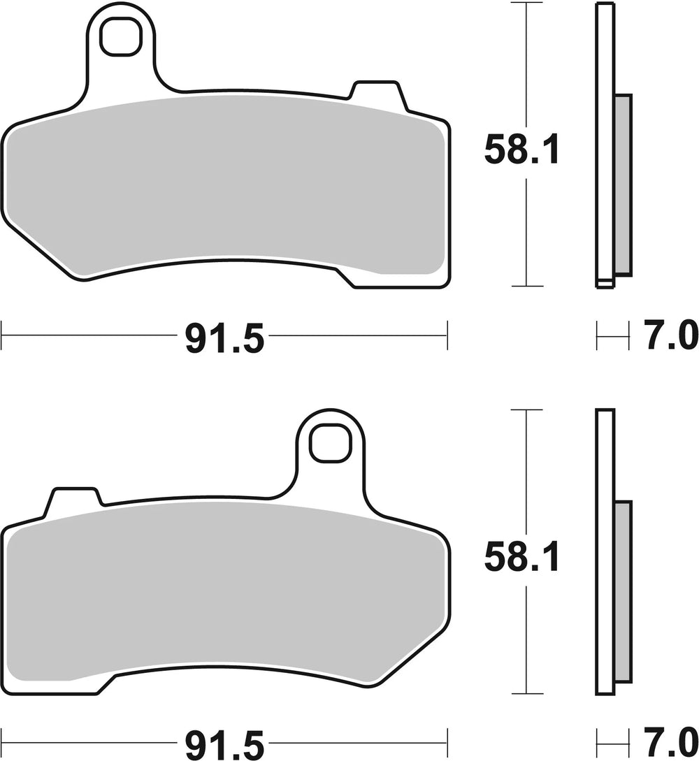 Brembo OE 06-10 Harley Davidson VRSCA V-Rod 1130cc Brake Pad - Rear