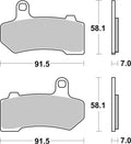 Brembo OE 06-10 Harley Davidson VRSCA V-Rod 1130cc Brake Pad - Rear