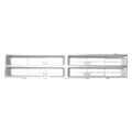 GRILLE; ARGENT; BLACK; 86-90 DODGE