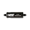 In-Line Hi-Flow Nitrous Filter 4An Black High Pressure Nitrous Filter -4An X -4An In-Line Billet Aluminum (140 Micron) NOS