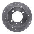 R1 Concepts Brake Rotor Drilled and Slotted Silver Fits Mitsubishi Space