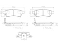Brembo 05-19 Nissan Frontier/2005 Xterra/08-15 Xterra Rear Premium NAO Ceramic OE Equivalent Pad