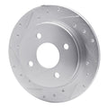 DFC 01-19 Ford Fiesta (USA/Canada) Rear Left Drilled & Slotted Silver Brake Rotor